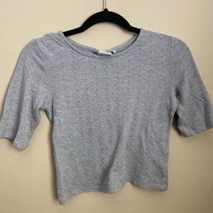 Good luck gem gray crop top